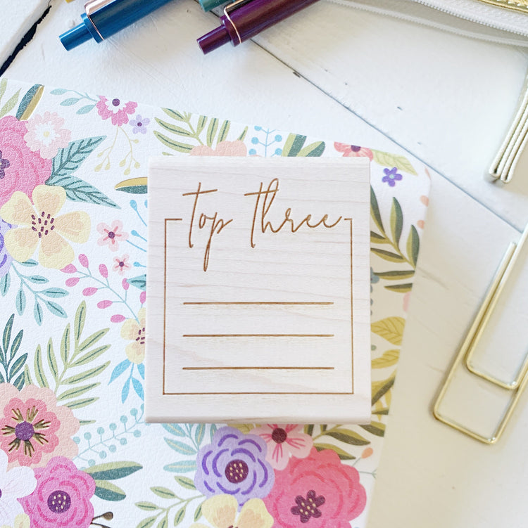 Planner or Journal stamp - Top 3