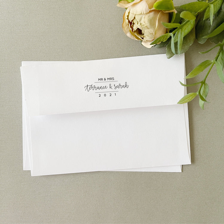 Custom Wedding Stamp - Names Zip code