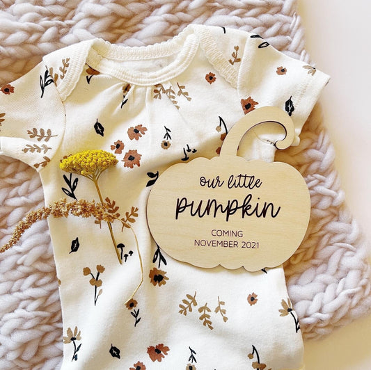 My Little Pumpkin Theme Baby Announcement Sign