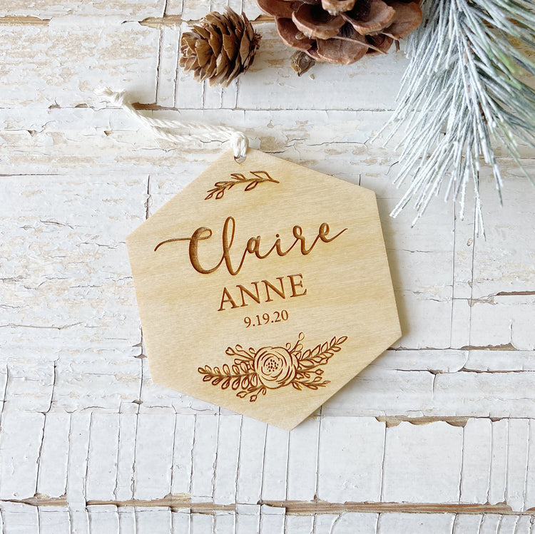 Baby Name Ornament