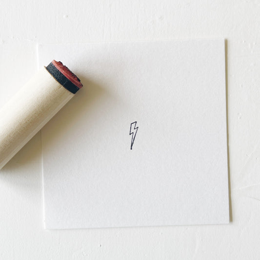 Mini Rubber Stamp - Lightning Bolt