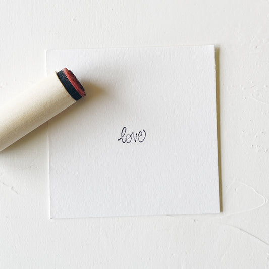 Mini Rubber Stamp - Love