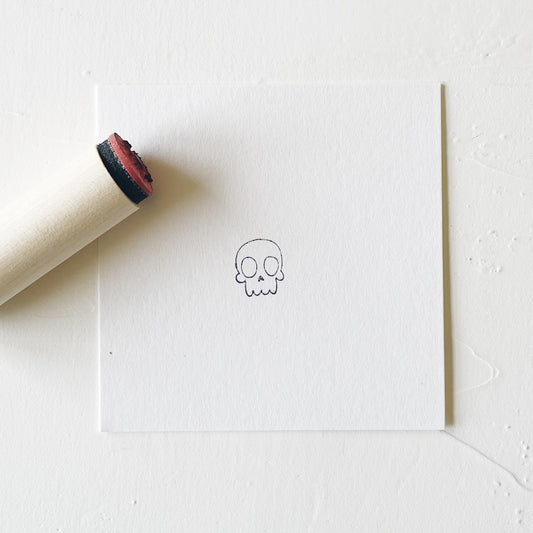 Mini Rubber Stamp - Skull