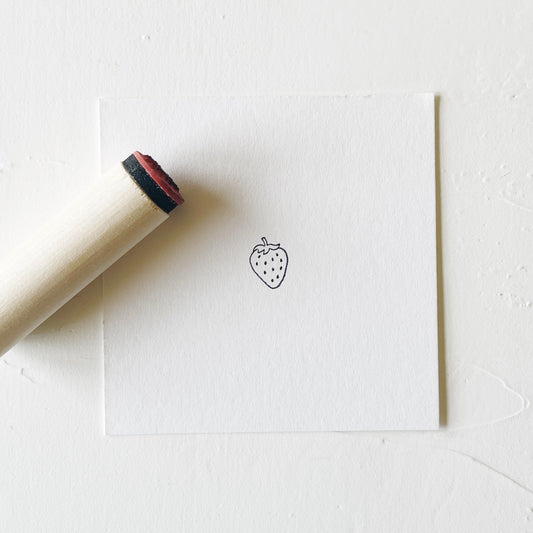 Mini Rubber Stamp - Strawberry